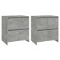 vidaXL Aparadores 2 uds madera de ingeniería gris hormigón 70x41x75 cm