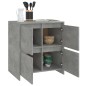 vidaXL Aparadores 2 uds madera de ingeniería gris hormigón 70x41x75 cm