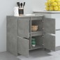 vidaXL Aparadores 2 uds madera de ingeniería gris hormigón 70x41x75 cm