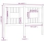 vidaXL Cabecero madera maciza de pino 141x4x100 cm