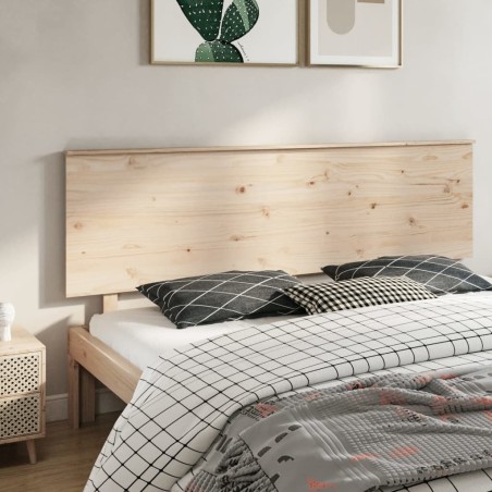 vidaXL Cabecero de cama madera maciza de pino 204x6x82,5 cm
