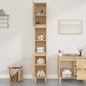 vidaXL Armario de baño madera contrachapada roble Sonoma 30x30x190 cm vidaXL Armario de baño madera contrachapada roble Sonoma 30x30x190 cm