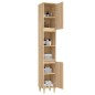 vidaXL Armario de baño madera contrachapada roble Sonoma 30x30x190 cm vidaXL Armario de baño madera contrachapada roble Sonoma 30x30x190 cm