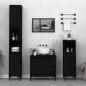 vidaXL Armario de baño madera contrachapada negro 65x33x60 cm