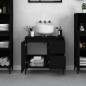 vidaXL Armario de baño madera contrachapada negro 65x33x60 cm