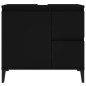 vidaXL Armario de baño madera contrachapada negro 65x33x60 cm