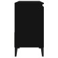 vidaXL Armario de baño madera contrachapada negro 65x33x60 cm