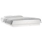 vidaXL Estructura de cama con LED madera maciza blanca 140x200 cm