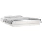 vidaXL Estructura de cama con LEDs madera maciza blanca 150x200 cm vidaXL Estructura de cama con LEDs madera maciza blanca 150x200 cm