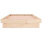 vidaXL Estructura de cama con LED madera maciza 90x190 cm vidaXL Estructura de cama con LED madera maciza 90x190 cm