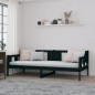 vidaXL Sofá cama madera maciza de pino negro 80x200 cm vidaXL Sofá cama madera maciza de pino negro 80x200 cm