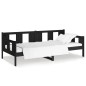vidaXL Sofá cama madera maciza de pino negro 80x200 cm vidaXL Sofá cama madera maciza de pino negro 80x200 cm