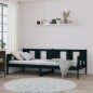 vidaXL Sofá cama madera maciza de pino negro 80x200 cm vidaXL Sofá cama madera maciza de pino negro 80x200 cm