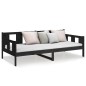 vidaXL Sofá cama madera maciza de pino negro 80x200 cm vidaXL Sofá cama madera maciza de pino negro 80x200 cm