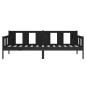 vidaXL Sofá cama madera maciza de pino negro 80x200 cm vidaXL Sofá cama madera maciza de pino negro 80x200 cm