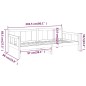 vidaXL Sofá cama madera maciza de pino negro 80x200 cm vidaXL Sofá cama madera maciza de pino negro 80x200 cm