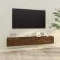 vidaXL Mueble TV de pared 2 uds madera contrachapada roble 100x30x30cm vidaXL Mueble TV de pared 2 uds madera contrachapada roble 100x30x30cm