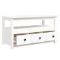 vidaXL Mesa de centro de madera maciza de pino blanco 102x49x55 cm