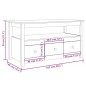 vidaXL Mesa de centro de madera maciza de pino blanco 102x49x55 cm