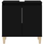 vidaXL Armario para lavabo madera contrachapada negro 58x33x60 cm