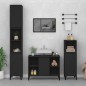 vidaXL Armario para lavabo madera contrachapada negro 80x33x60 cm vidaXL Armario para lavabo madera contrachapada negro 80x33x60 cm