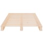 vidaXL Cama de palets de madera maciza de pino 90x200 c vidaXL Cama de palets de madera maciza de pino 90x200 c