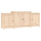 vidaXL Aparador de madera maciza de pino 164x37x68 cm