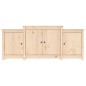vidaXL Aparador de madera maciza de pino 164x37x68 cm