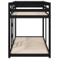 vidaXL Litera de madera maciza de pino negro 80x200 cm vidaXL Litera de madera maciza de pino negro 80x200 cm