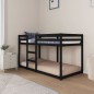 vidaXL Litera de madera maciza de pino negro 90x190 cm vidaXL Litera de madera maciza de pino negro 90x190 cm