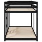 vidaXL Litera de madera maciza de pino negro 90x190 cm vidaXL Litera de madera maciza de pino negro 90x190 cm