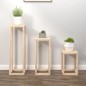 vidaXL Set de soportes para plantas 3 piezas madera maciza de pino vidaXL Set de soportes para plantas 3 piezas madera maciza de pino