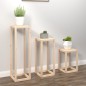 vidaXL Set de soportes para plantas 3 piezas madera maciza de pino vidaXL Set de soportes para plantas 3 piezas madera maciza de pino