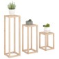 vidaXL Set de soportes para plantas 3 piezas madera maciza de pino vidaXL Set de soportes para plantas 3 piezas madera maciza de pino