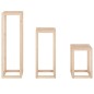 vidaXL Set de soportes para plantas 3 piezas madera maciza de pino vidaXL Set de soportes para plantas 3 piezas madera maciza de pino