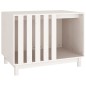 vidaXL Caseta para perros madera maciza de pino blanco 90x60x67 cm