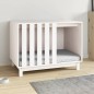 vidaXL Caseta para perros madera maciza de pino blanco 90x60x67 cm