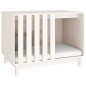 vidaXL Caseta para perros madera maciza de pino blanco 90x60x67 cm