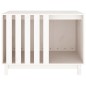 vidaXL Caseta para perros madera maciza de pino blanco 90x60x67 cm