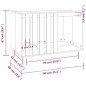 vidaXL Caseta para perros madera maciza de pino blanco 90x60x67 cm