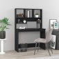 vidaXL Escritorio con estantes madera contrachapada negro 102x45x148cm vidaXL Escritorio con estantes madera contrachapada negro 102x45x148cm