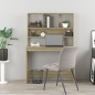 vidaXL Escritorio con estantes contrachapada roble Sonoma 102x45x148cm vidaXL Escritorio con estantes contrachapada roble Sonoma 102x45x148cm