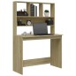 vidaXL Escritorio con estantes contrachapada roble Sonoma 102x45x148cm vidaXL Escritorio con estantes contrachapada roble Sonoma 102x45x148cm