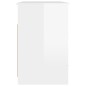 vidaXL Escritorio con cajones contrachapada blanco brillo 102x50x76cm vidaXL Escritorio con cajones contrachapada blanco brillo 102x50x76cm