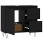 vidaXL Armario de baño madera contrachapada negro 65x33x60 cm vidaXL Armario de baño madera contrachapada negro 65x33x60 cm