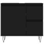 vidaXL Armario de baño madera contrachapada negro 65x33x60 cm vidaXL Armario de baño madera contrachapada negro 65x33x60 cm