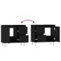 vidaXL Armario de baño madera contrachapada negro 65x33x60 cm vidaXL Armario de baño madera contrachapada negro 65x33x60 cm