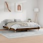 vidaXL Estructura de cama madera contrachapada roble ahumado 180x200cm vidaXL Estructura de cama madera contrachapada roble ahumado 180x200cm