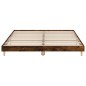 vidaXL Estructura de cama madera contrachapada roble ahumado 160x200cm vidaXL Estructura de cama madera contrachapada roble ahumado 160x200cm