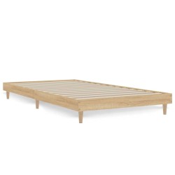 vidaXL Estructura de cama madera contrachapada roble Sonoma 90x200 cm